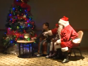 Children meet with Santa / photo courtesy Fox 13 Now