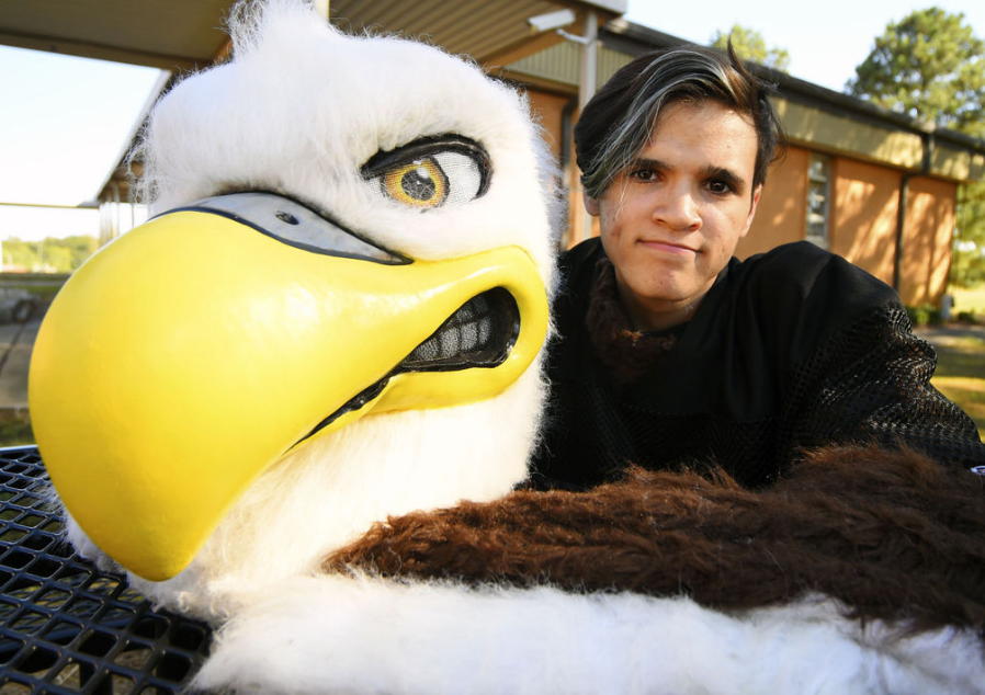 Josh Eryou as Rocky the Eagle (photo: William T. Martin / Decatur Daily)